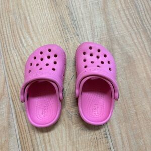 Pink toddler crocs